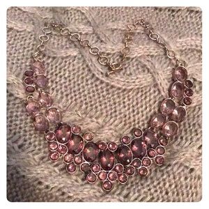 Purple statement necklace